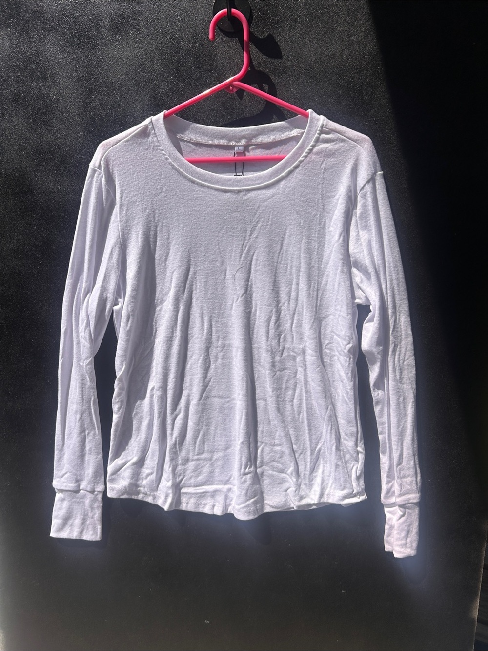 Women’s White Long Sleeve Crewneck cotton  womens size Large new with tags #495